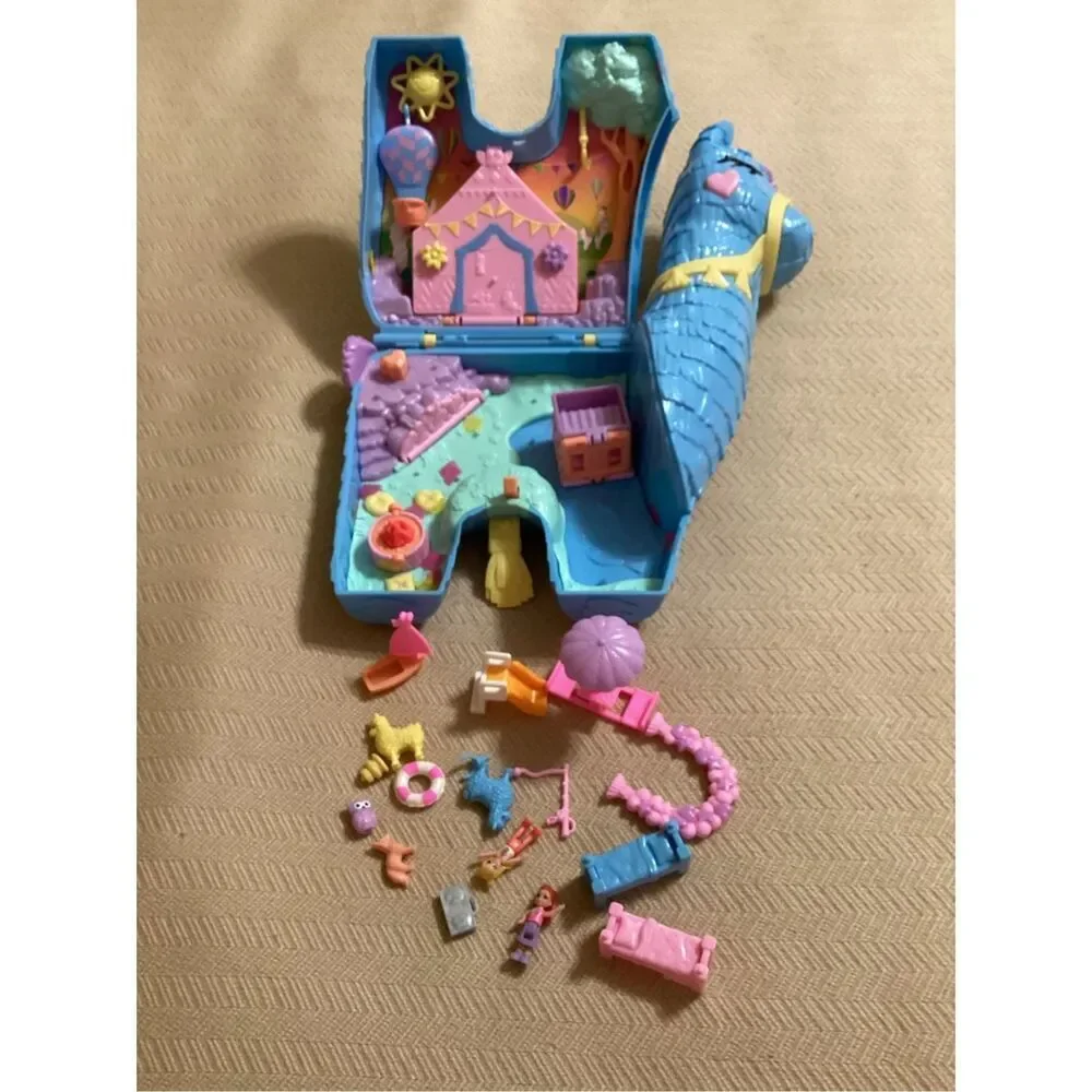 Set of 2 Polly Pocket 2-In-1 Travel Toy Playsets